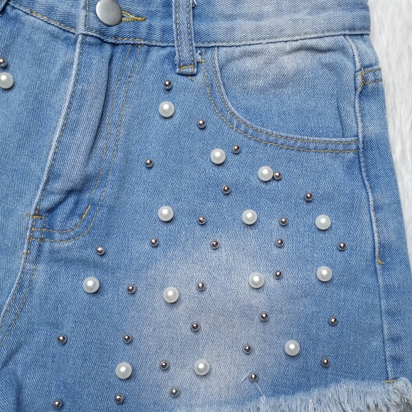 SHEIN Hi Rise Jean Shorts - Picture 2 of 6